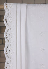 Embroidered Lawn Summer Shawl D#65 - White 3
