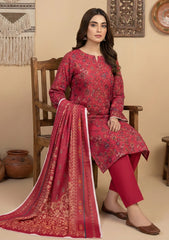 Winter - Rubaaiyat - D Prints - Marina 26 - Wool Shawl - RPM#15 - Pink