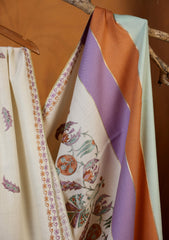 Pashmina Ari Work Shawl D#05 - Off White 2