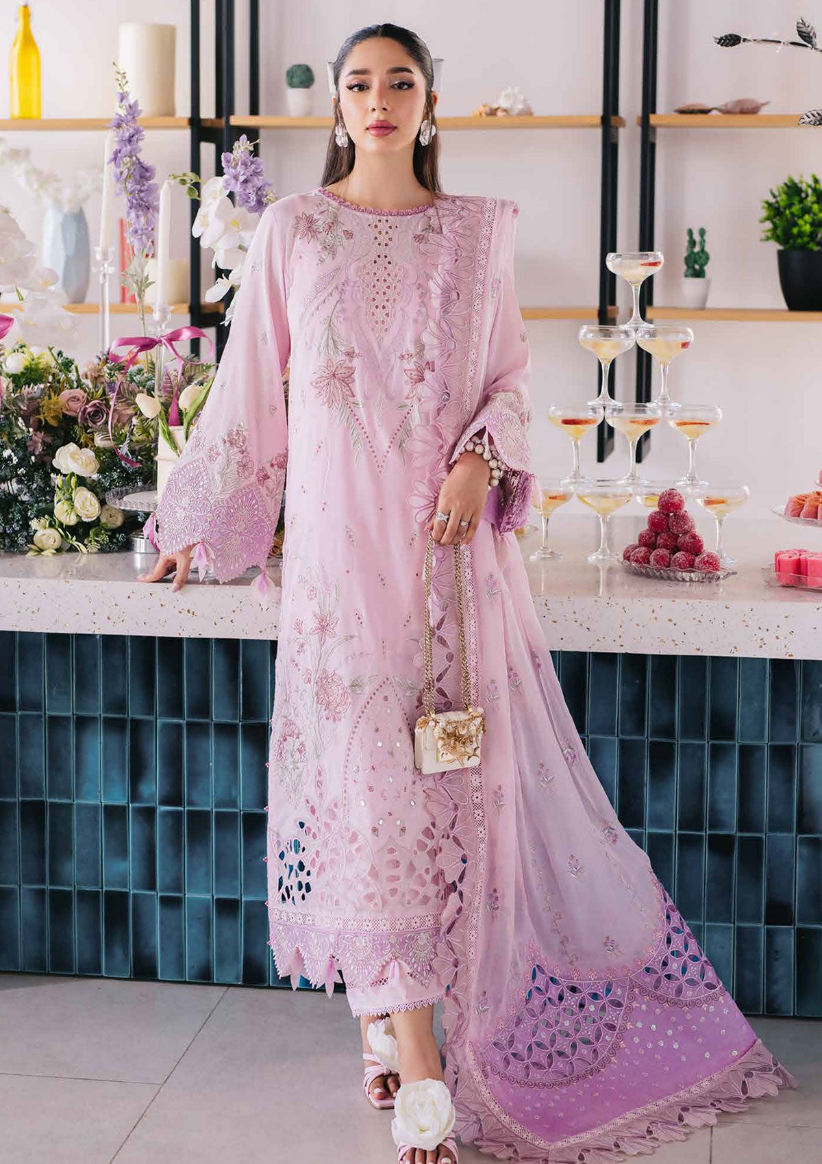 Lawn Collection - Nureh - Eid Escape - NE24#87 - Sparkle Pink