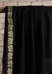 Jacquard Lawn Summer Shawl D#15 - Black