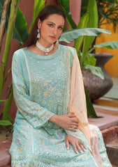 Formals - Zainab Fazlani - Elysian -  Luxury Chiffon 25 - ZFEC#01 - Aqua Noor