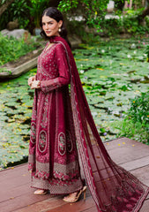 Winter - Marjjan - Bella 25 - Embroidered Karandi - MWK#39 A - MEHROON
