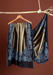 Pashmina Zari Jamawar Shawl D - 48 - N Blue