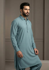 Elite Men Madni Suiting Wash n Wear - L Blue