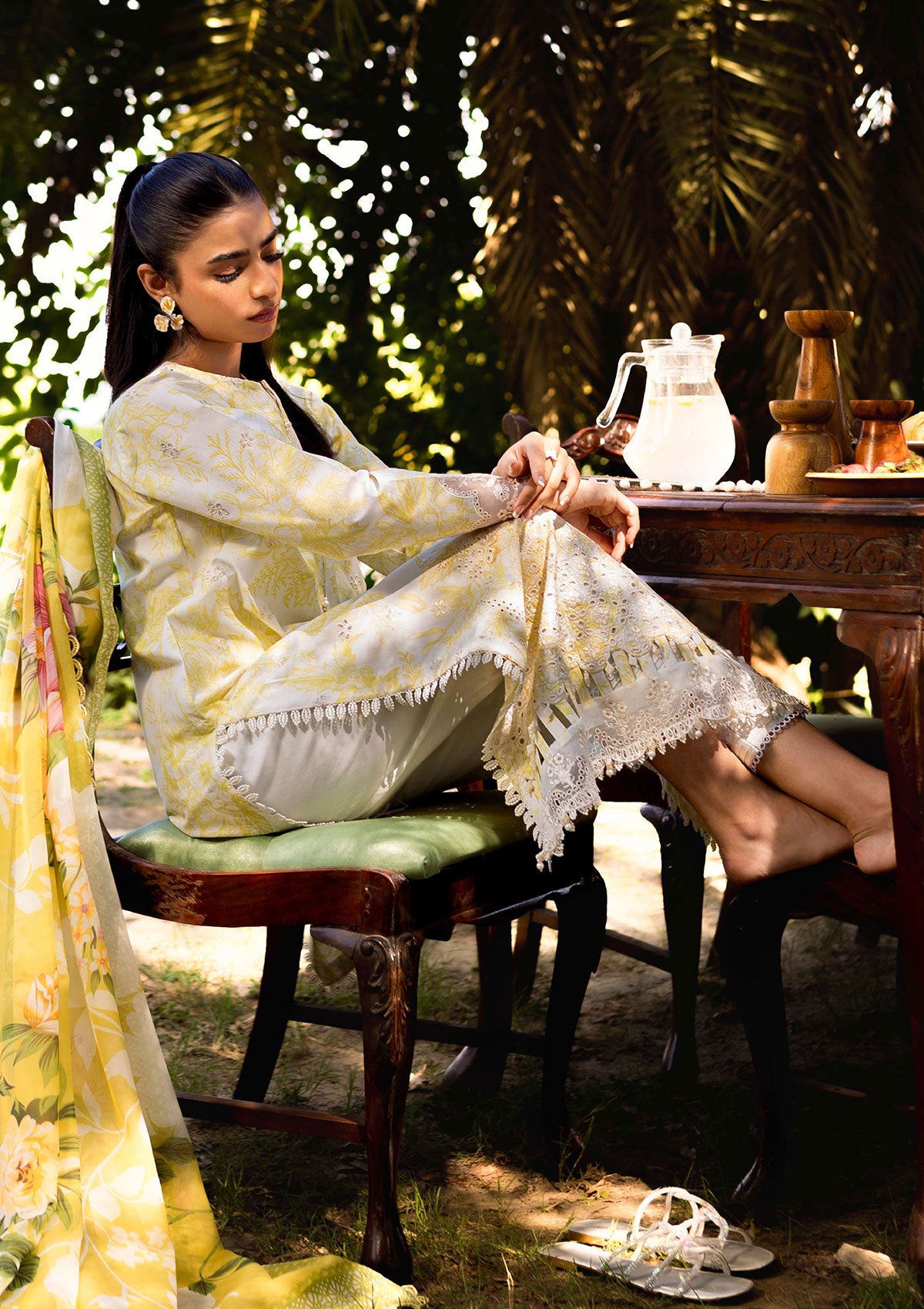 Lawn Collection - Neeshay - Summer Lines - Printkari - NP24#03 - Olivine