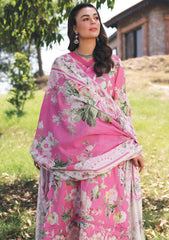 Lawn Collection - Elaf Premium - Print Chikankari - EPC24#03 - B - PINK MUSE