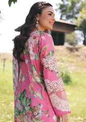 Lawn Collection - Elaf Premium - Print Chikankari - EPC24#03 - B - PINK MUSE