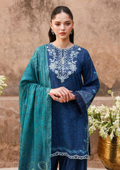 Lawn - Cross Stitch - Eid Edit 26 - LWN#117 - PRUSSIAN WAVES