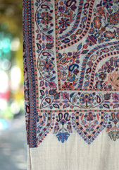Pashmina Kaani Shawl D - 01 - Fawn