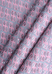 Elite Men Embroidered Sequence Viscose Fabric - B Pink