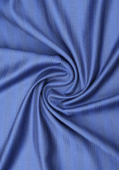 Scabal Super Fine 140's Broad Stripe Wool Suiting - Royal Blue