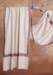 Pashmina Kashmiri Border Scarf D#30 - L Skin