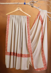 Pashmina Kashmiri Border Shawl D#170 - Skin