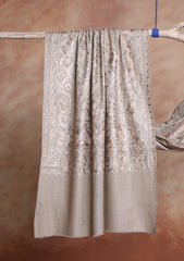 Pashmina Ari Work Jaaldar Scarf D#03 - Skin