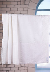 Embroidered Lawn Summer Shawl D#62 - White