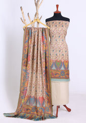 Winter - Riwaj - Printed Pashmina - 3 Pcs Suit - D#06 - L Peach