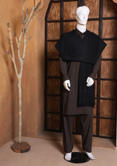 Men Shawls - Wool Shawls - D#24 - Black