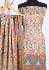 Winter - Riwaj - Printed Pashmina - 3 Pcs Suit - D#06 - L Peach