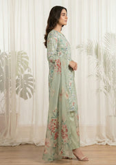 Lawn - Rubaaiyat - Chikankari 26 - Silk Dupatta - D#01 - L Pista