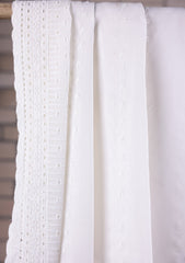 Embroidered Lawn Summer Shawl D#62 - White