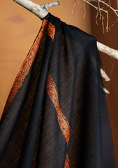 Pashmina Kashmiri Border Shawl D#123 - Black