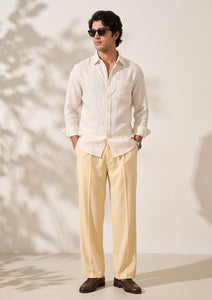Scabal Super 100's Brussels Suiting Wool Fabric - Yellow