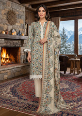 Winter - Riwaj - Printed Marina - 3 Pcs - Wool Shawl 25 - D#61