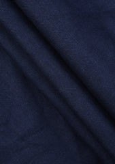 Luxury Lino Biella Selvage Stripe Linen Fabric - N Blue