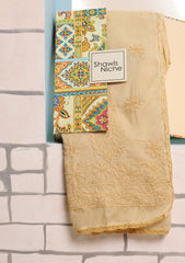Lawn Chikankari Summer Shawl D#10 - Skin