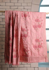 Karandi Embroidered Shawl D#15 - Pink