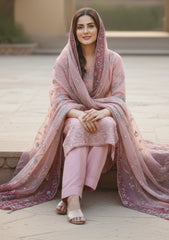 Formals - Riwaj - Imported Silk - 2 Pcs Suit - D#01 - P Maroon