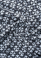 Elite Men Embroidered Sequence Viscose Fabric - Black