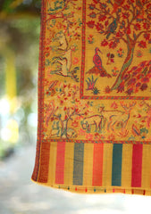 Pashmina Jamawar Shawl D - 41 - Mustard