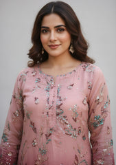 Formals - Riwaj - Imported Silk - 2 Pcs Suit - D#01 - P Maroon