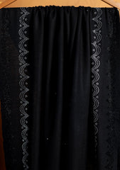 Pashmina Stone Work Shawl D#08 - Black