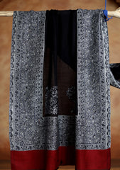 Pashmina Jamawar Scarf D#52 - Black