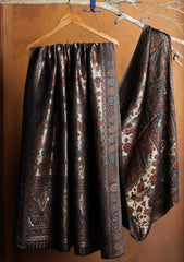 Pashmina Zari Jamawar Shawl D#49 - Black