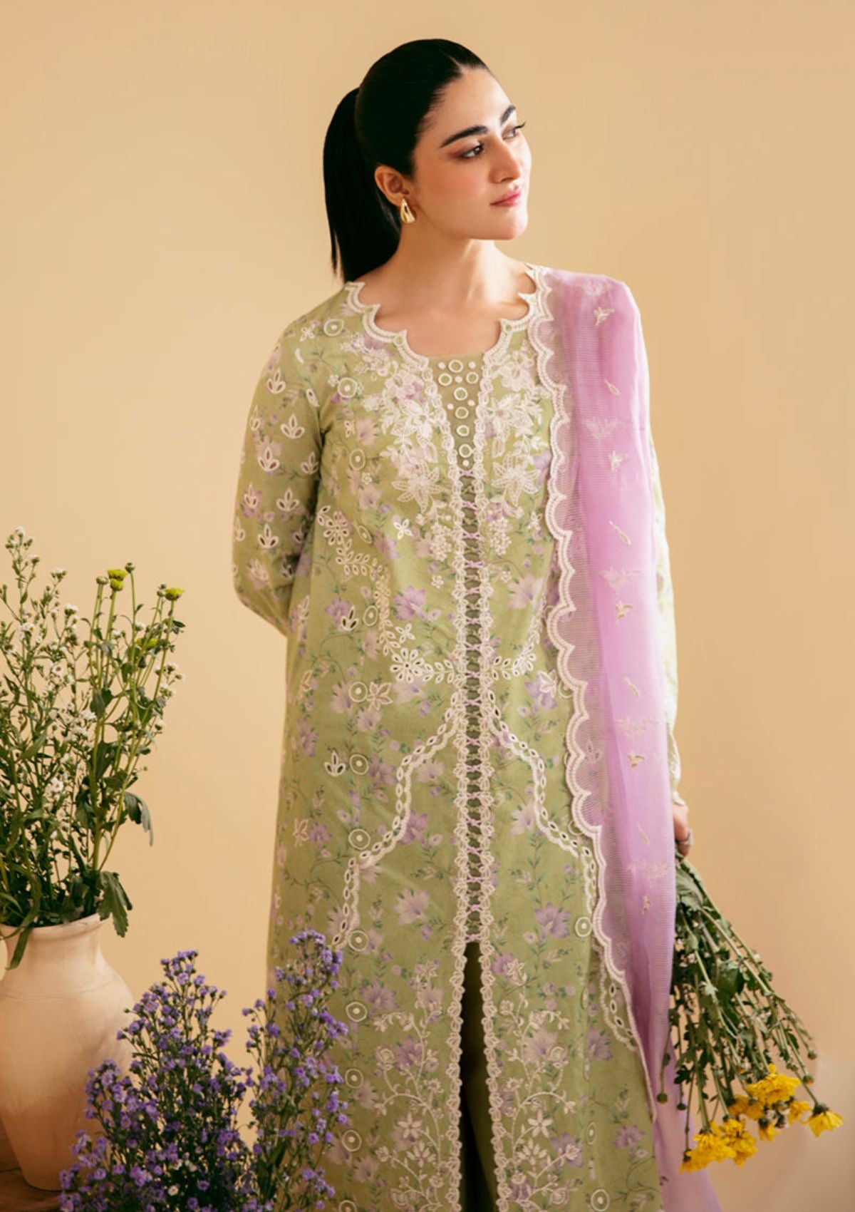 Lawn Collection - Qalamkar - Qlinekari 24 - SQ#10 - VEHJA