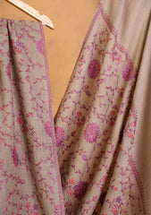 Pashmina Kashmiri Jaaldar Shawl D#151 - Brown