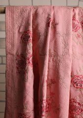 Karandi Embroidered Shawl D#15 - Pink