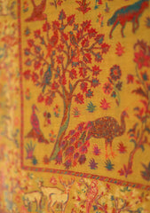 Pashmina Jamawar Shawl D - 41 - Mustard