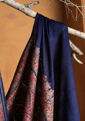 Pashmina Embroidered Jaaldar Shawl D#28 - N Blue