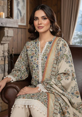 Winter - Riwaj - Printed Marina - 3 Pcs - Wool Shawl 25 - D#61