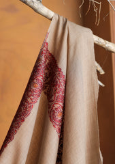 Pashmina Kashmiri Border Shawl D#121 - Brown