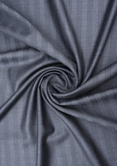 Scabal Super Fine 140's Broad Stripe Wool Suiting - Charcoal