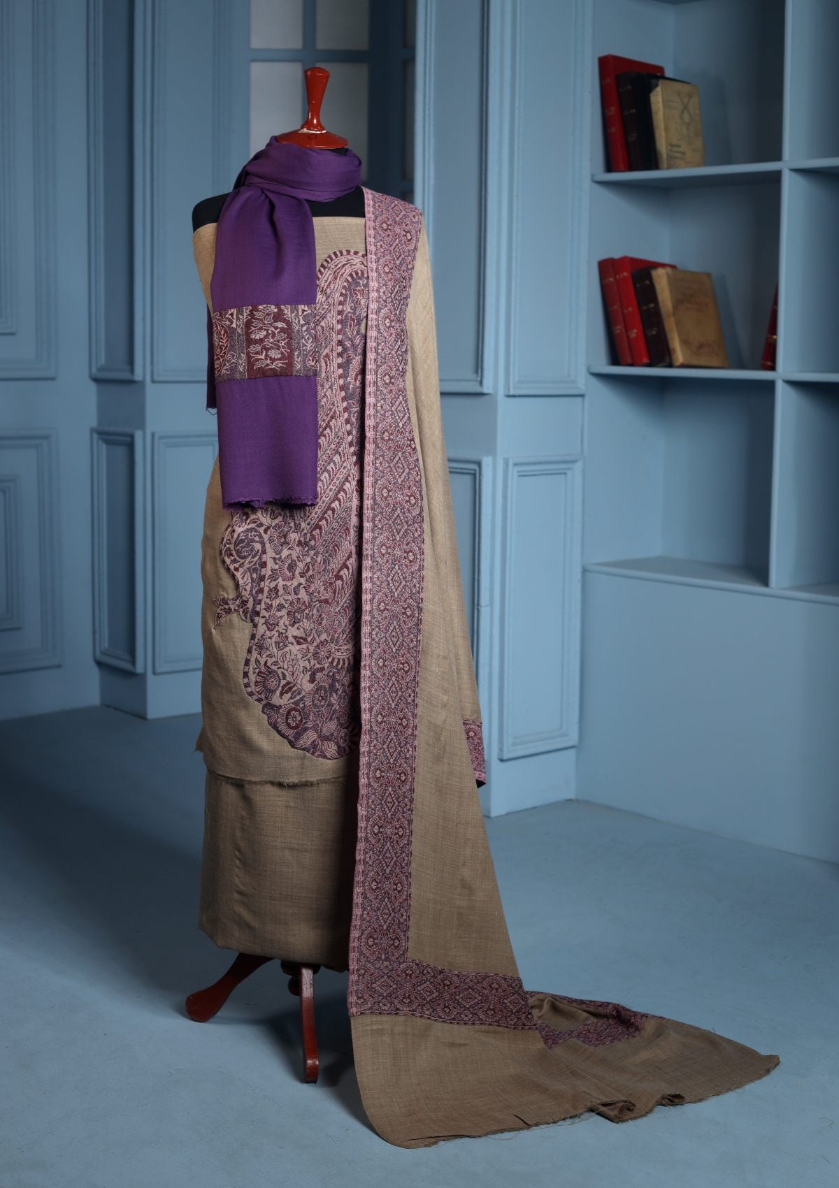 Winter Collection - Riwaj - Pashmina Jamawar Patch Work Suit - Volume II - D#08