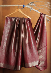 Silk Zari Jamawar Shawl D#13 - Maroon