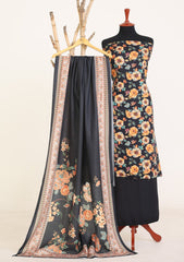 Winter - Rubaaiyat - D Prints - Marina 26 - Wool Shawl - RPM#11 - Black