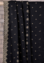 Embroidered Lawn Summer Shawl D#66 - Black